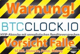 BTCClock HYIP Warnung