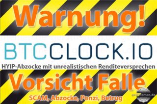 BTCClock HYIP Warnung