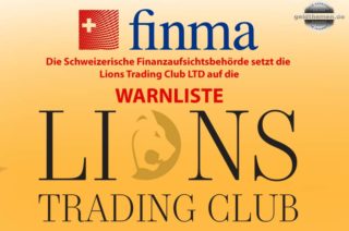 Lions-Trading-Club auf Warnliste der FINMA