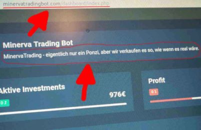 minerva trading bot dashboard