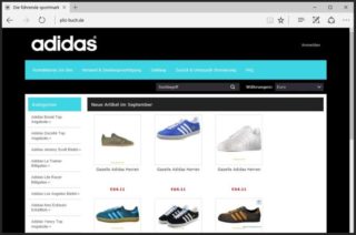 Pliz-Buch Adidas Fake Shop