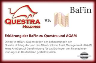 Questra-AGAM kein BaFin Antrag